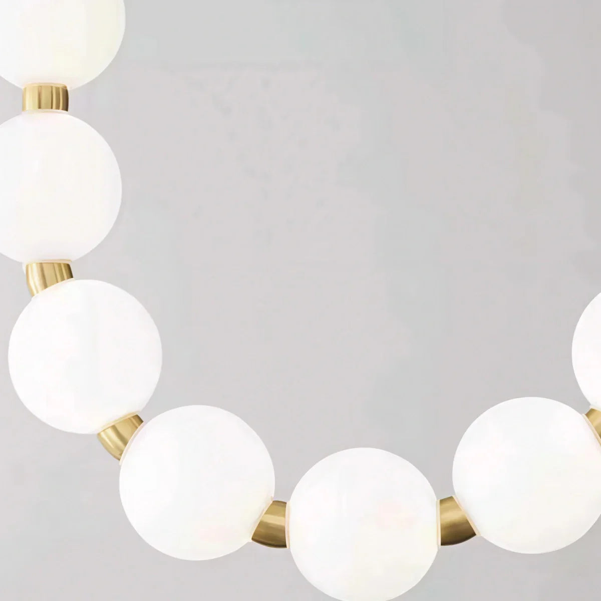 Elegant Chandelier — Brass & Acrylic White&Brass for Living Room - Flindria