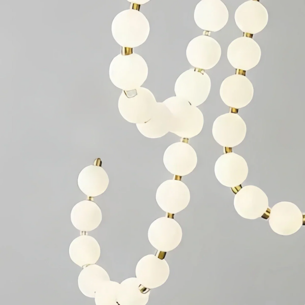 Elegant Chandelier — Brass & Acrylic White&Brass for Living Room - Flindria