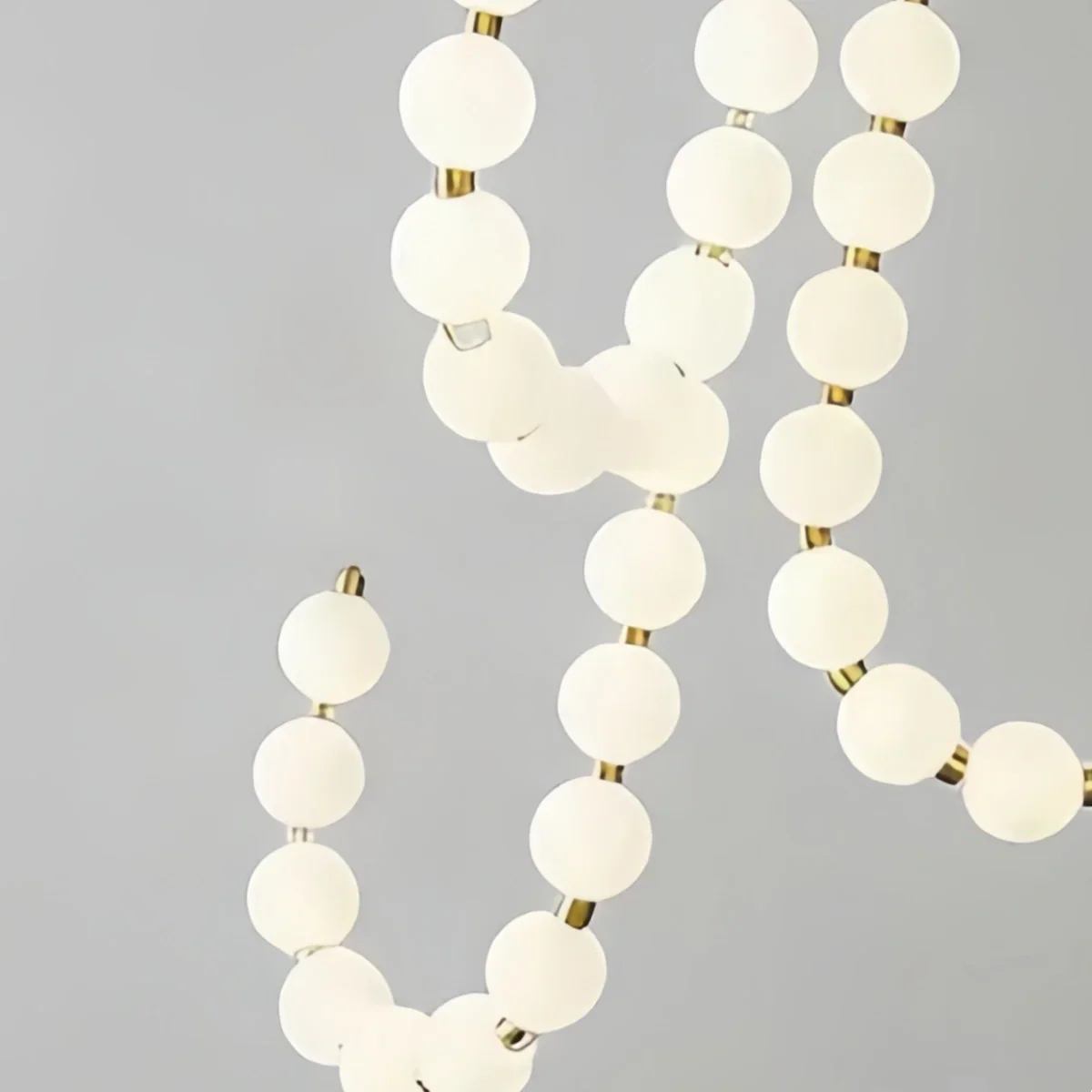 Elegant Chandelier — Brass & Acrylic White&Brass for Living Room - Flindria