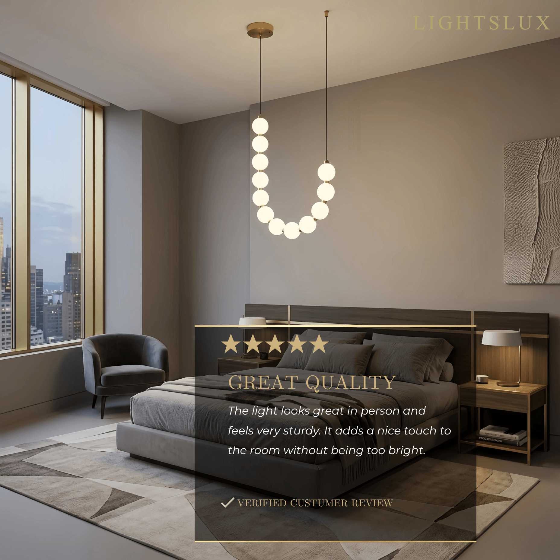 Elegant Chandelier — Brass & Acrylic White&Brass for Living Room - Flindria