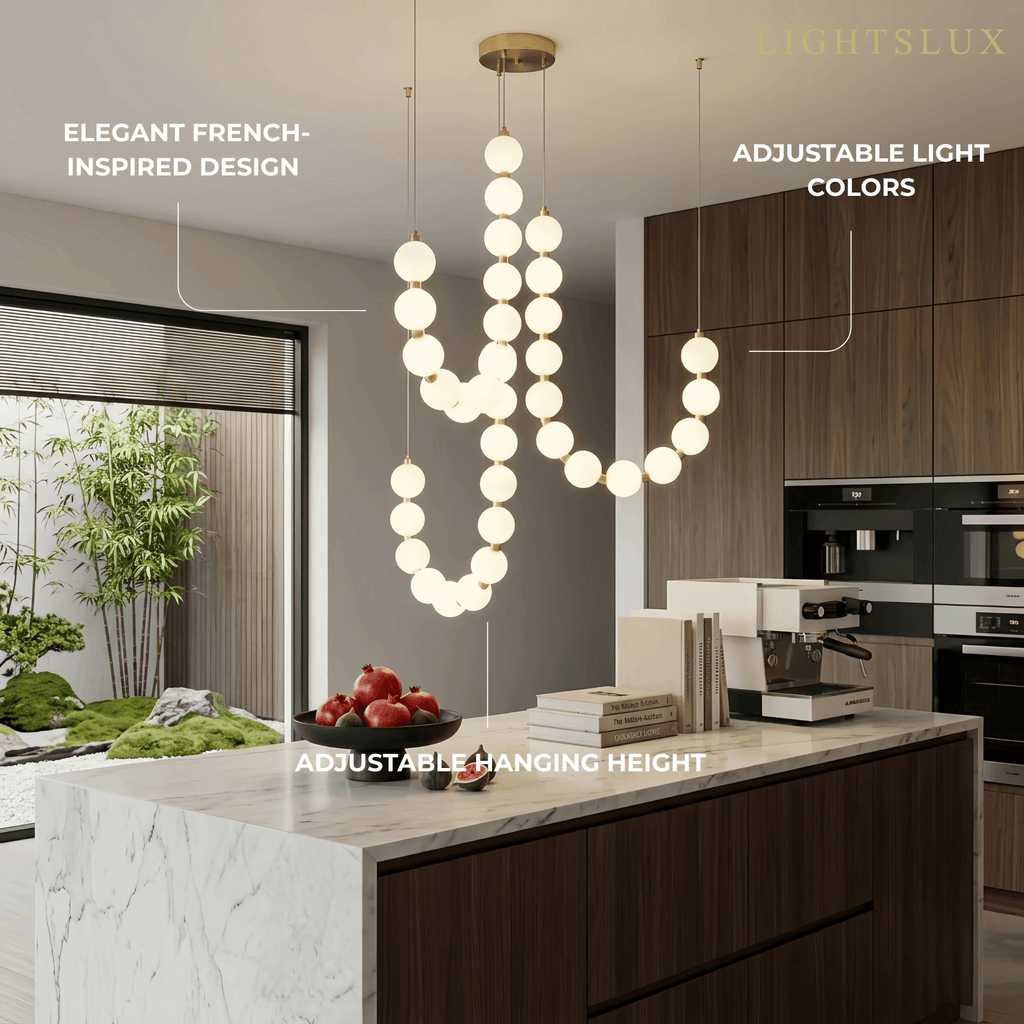 Elegant Chandelier — Brass & Acrylic White&Brass for Living Room - Flindria