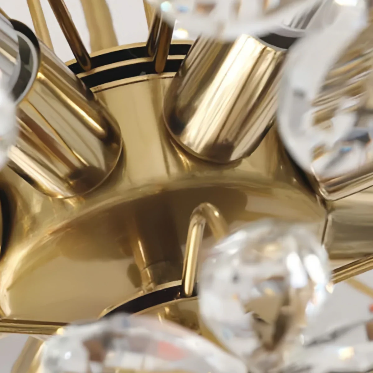 Modern Crystal Pendant Light – Gold Branch Flower Petal for Living Room / Bedroom - Flindria