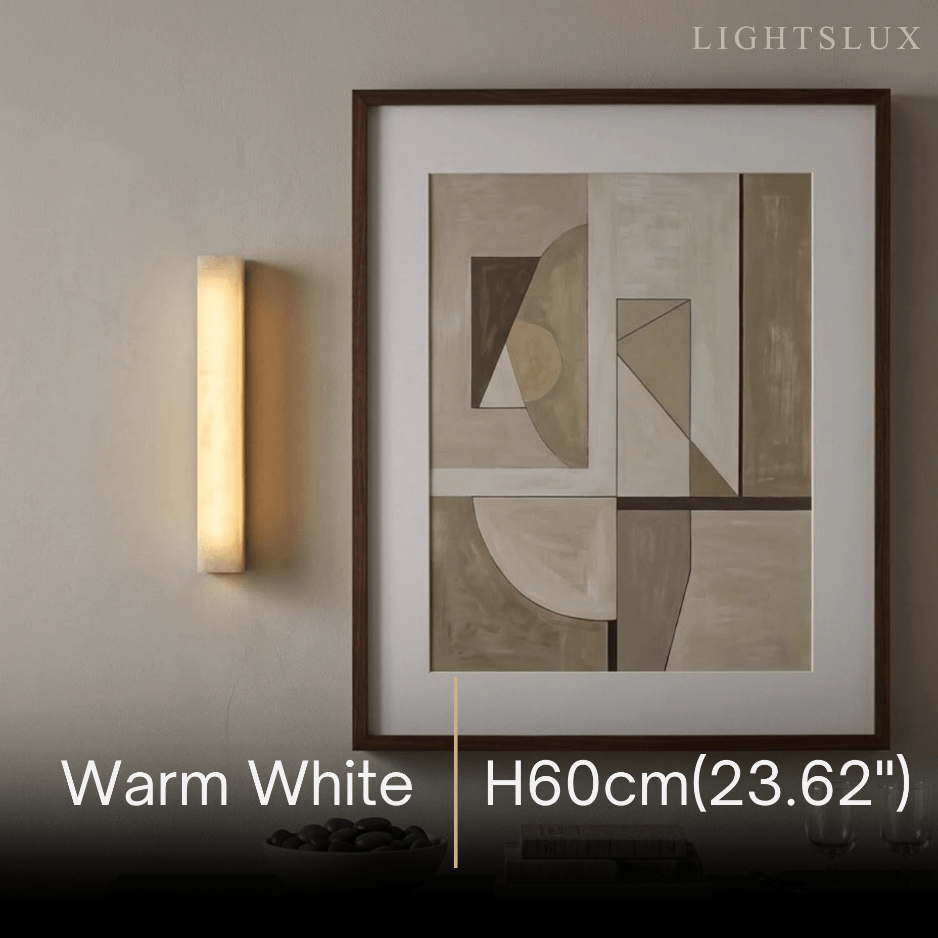 Minimalist LED Wall Lamp – White Marble Cuboid for Bedroom - Flindria