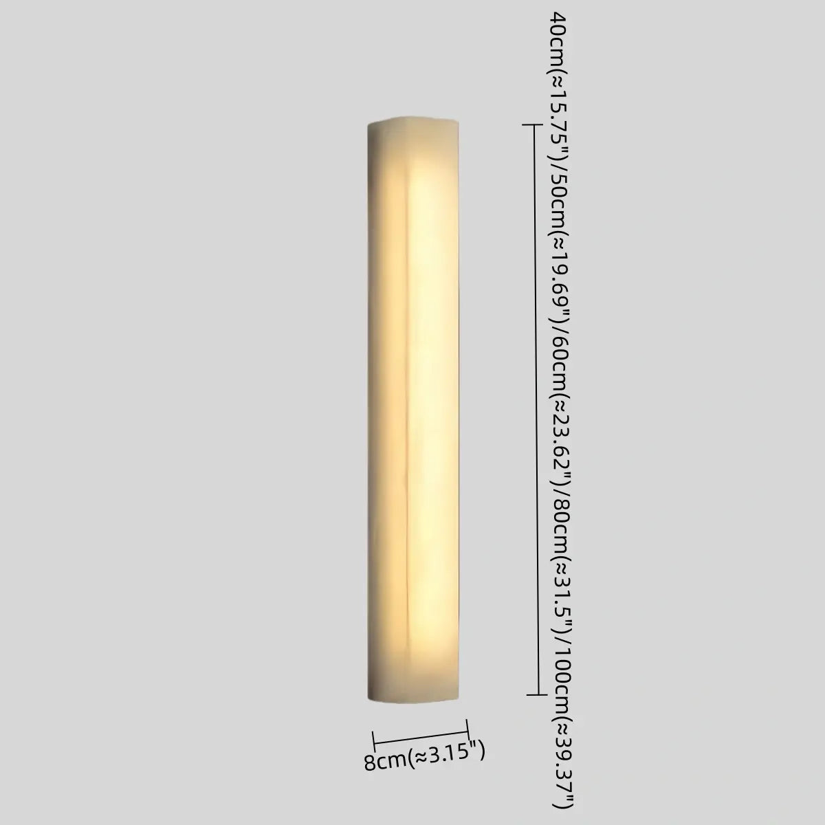 Minimalist LED Wall Lamp – White Marble Cuboid for Bedroom - Flindria