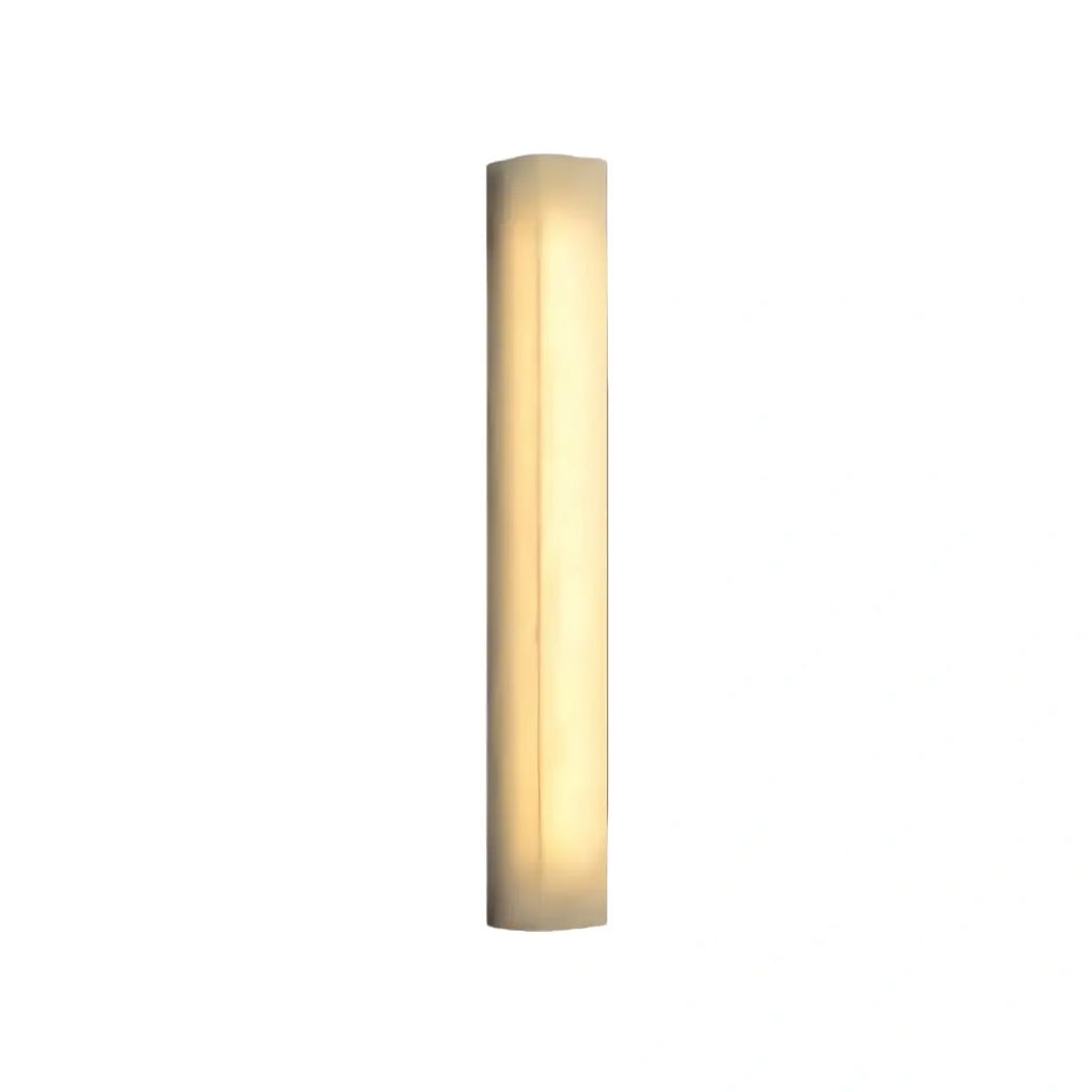 Minimalist LED Wall Lamp – White Marble Cuboid for Bedroom - Flindria