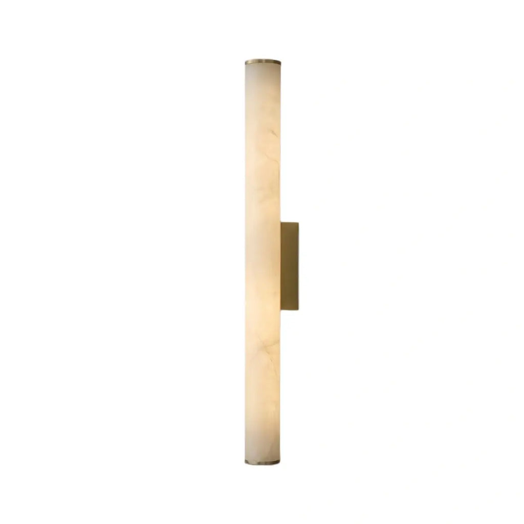 Modern Wall Lamp – Cylinder Marble Brass/Black for Living Room/ Bedroom - Flindria