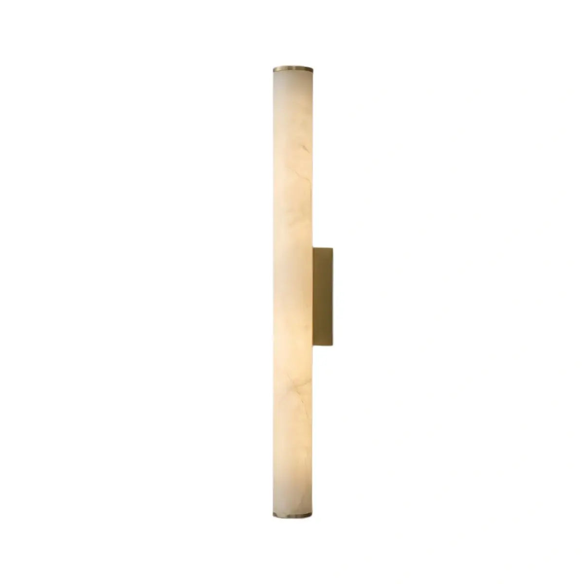 Modern Wall Lamp – Cylinder Marble Brass/Black for Living Room/ Bedroom - Flindria