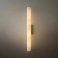Modern Wall Lamp – Cylinder Marble Brass/Black for Living Room/ Bedroom - Flindria