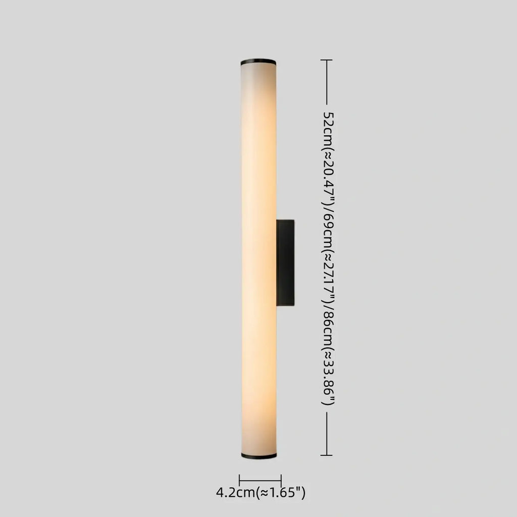 Modern Wall Lamp – Cylinder Marble Brass/Black for Living Room/ Bedroom - Flindria