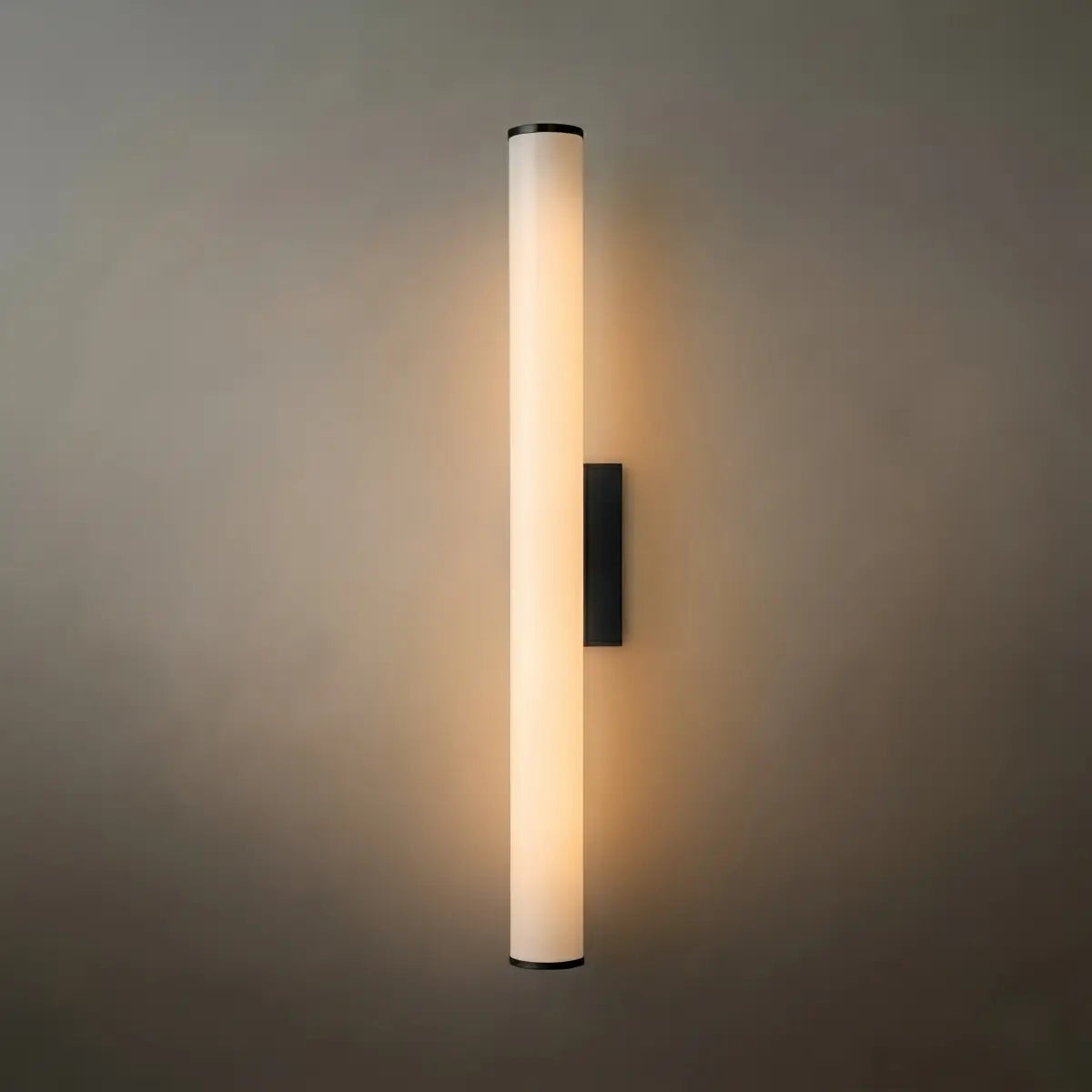 Modern Wall Lamp – Cylinder Marble Brass/Black for Living Room/ Bedroom - Flindria
