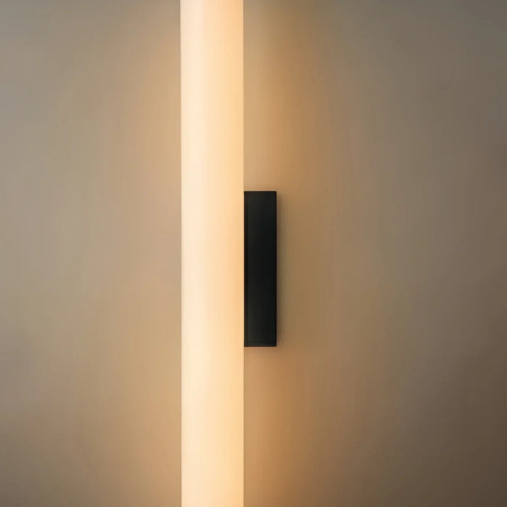 Modern Wall Lamp – Cylinder Marble Brass/Black for Living Room/ Bedroom - Flindria