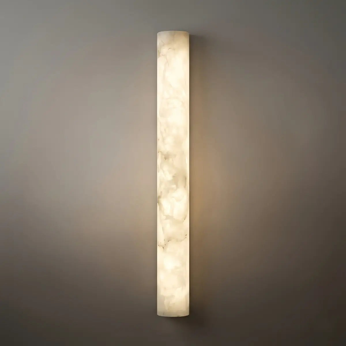 Minimalist Wall Lamp – Vertical Marble White for Bedroom / Living Room - Flindria