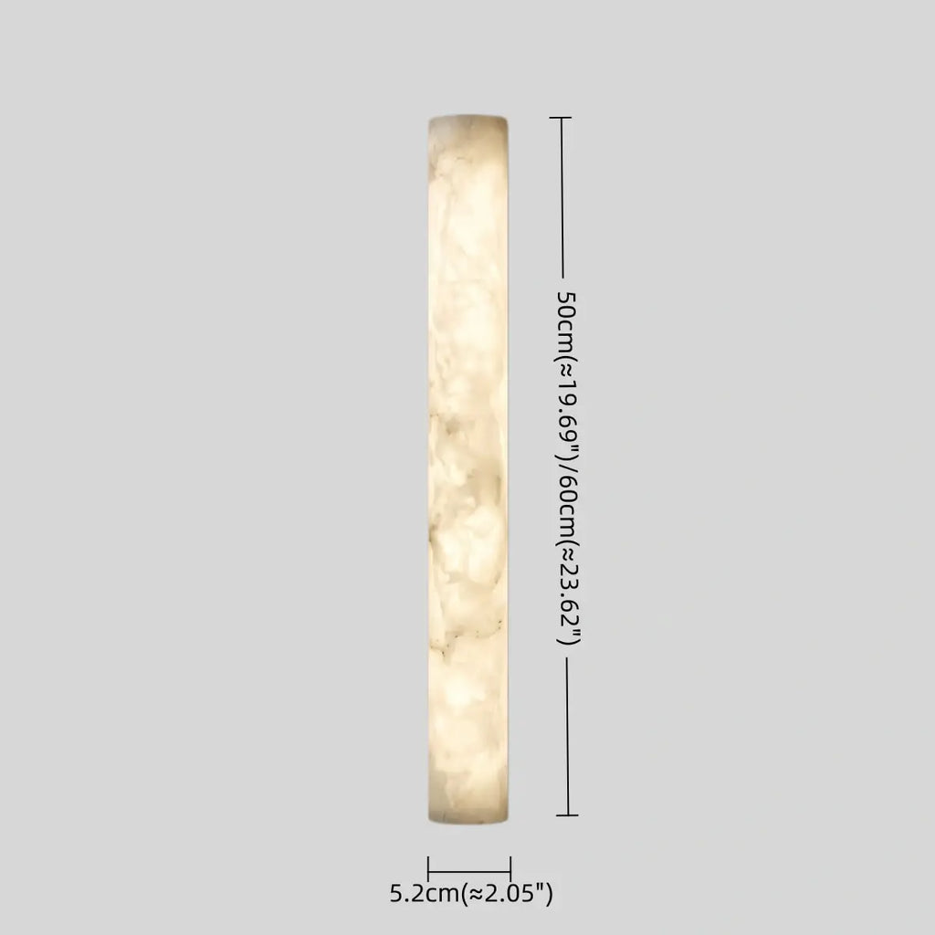 Minimalist Wall Lamp – Vertical Marble White for Bedroom / Living Room - Flindria