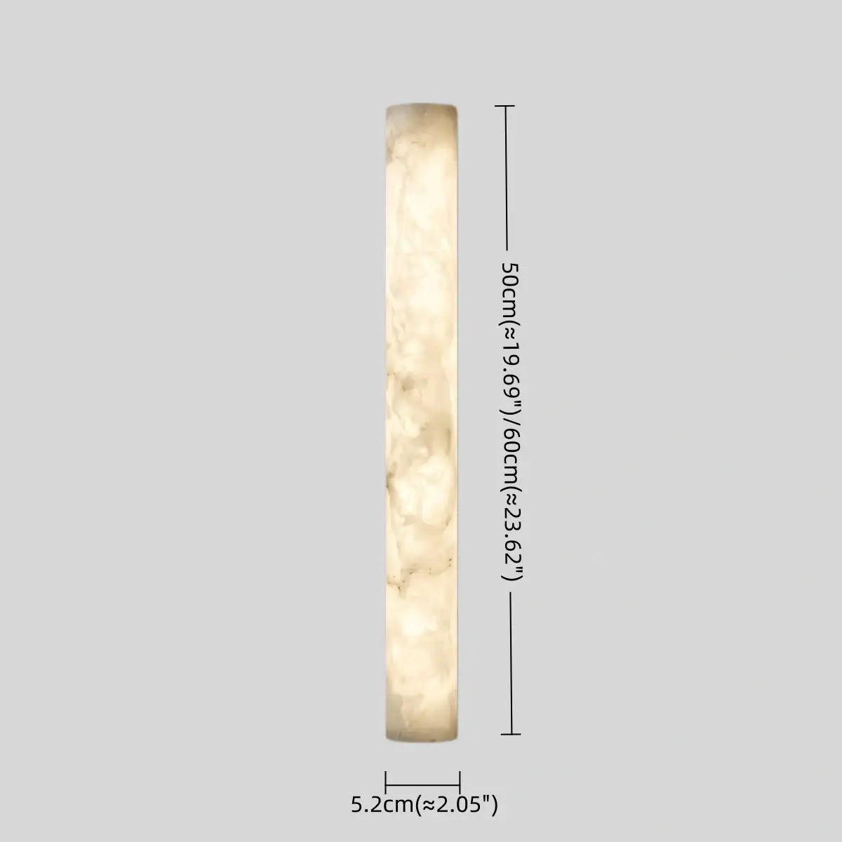 Minimalist Wall Lamp – Vertical Marble White for Bedroom / Living Room - Flindria