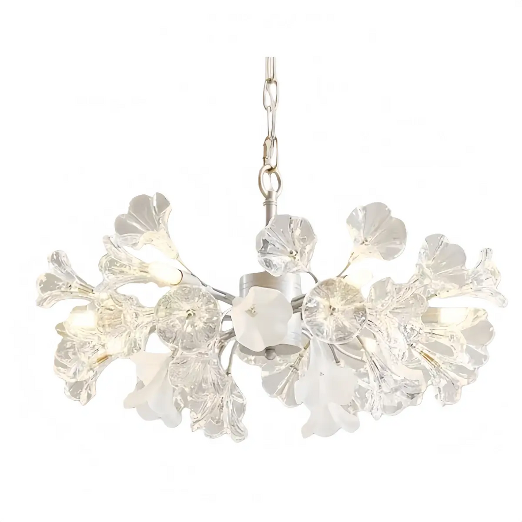 Lustre Branche Moderne – Fleurs en Verre Cuivre Argenté pour Salon / Chambre - Flindria