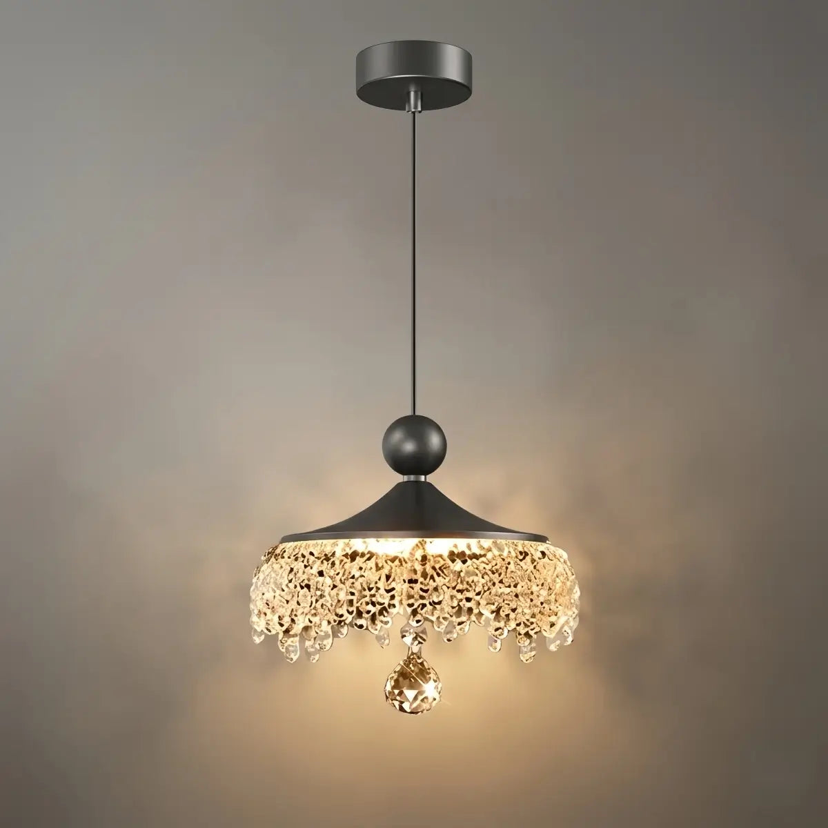 Vintage Pendant Light – Wood Grain Acrylic Waterdrop for Dining Room / Kitchen Island - Flindria
