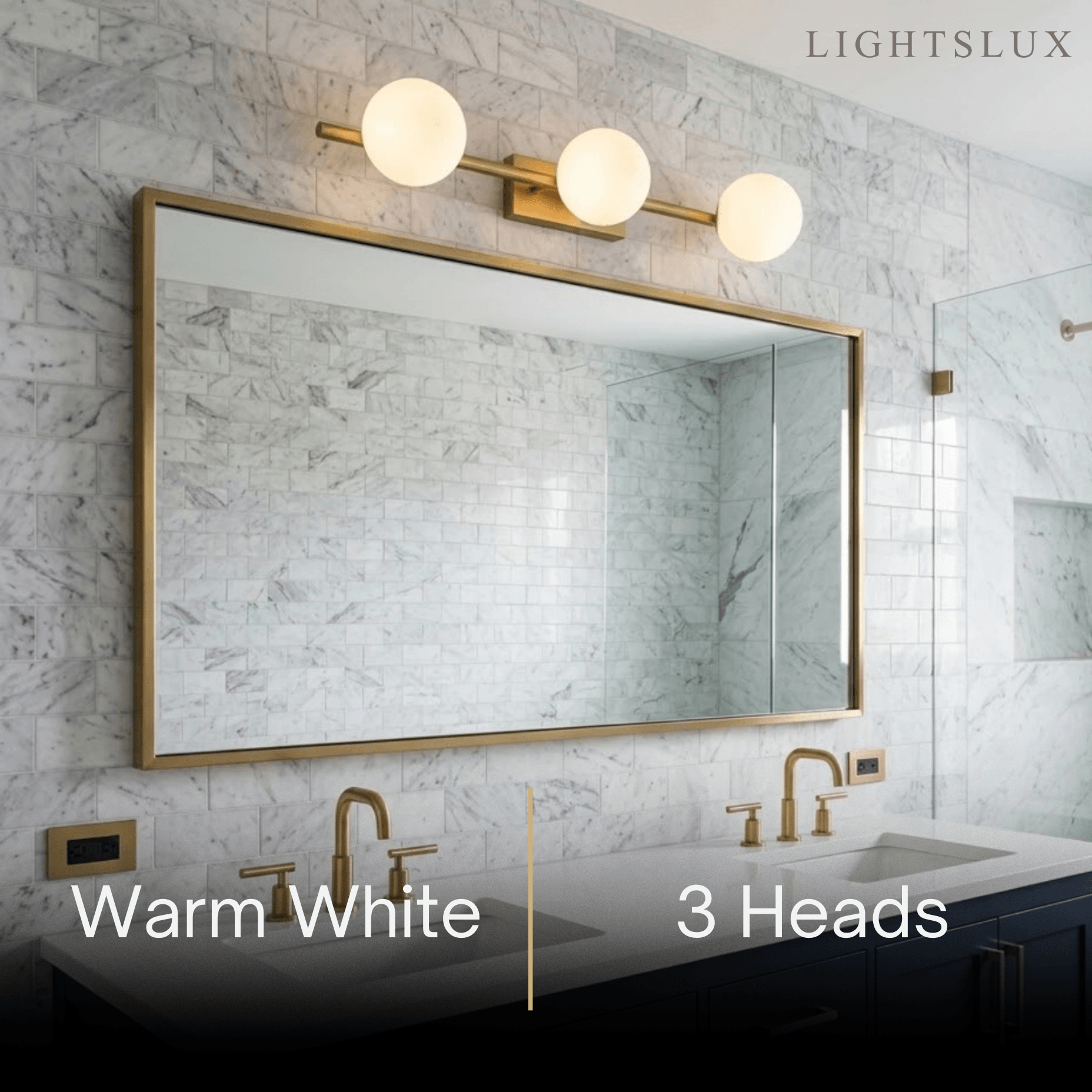 Modern Nordic Wall Lamp — Brass & Glass Milky White for Bathroom - Flindria
