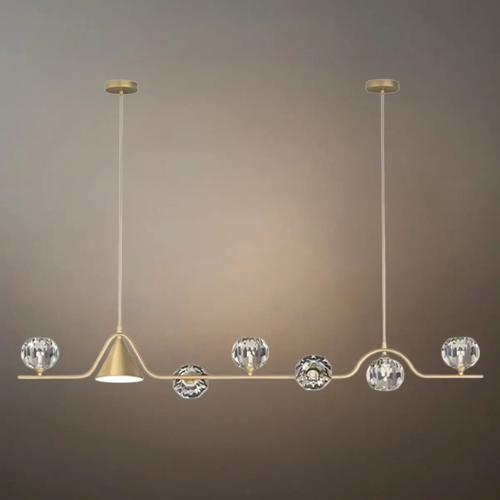 Modern Nordic Pendant Light — Brass & Glass Gold White for Dining Room - Flindria