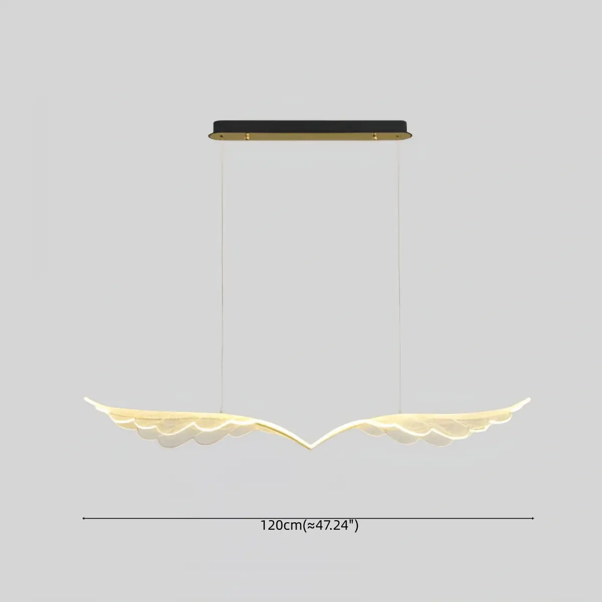 Lustre Nórdico Moderno — Metal & Acrílico Preto Dourado para Sala de Jantar - Flindria