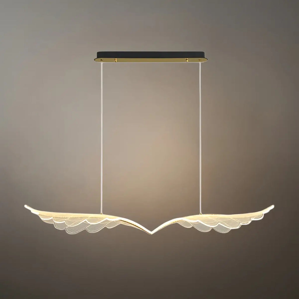 Lustre Nórdico Moderno — Metal & Acrílico Preto Dourado para Sala de Jantar - Flindria