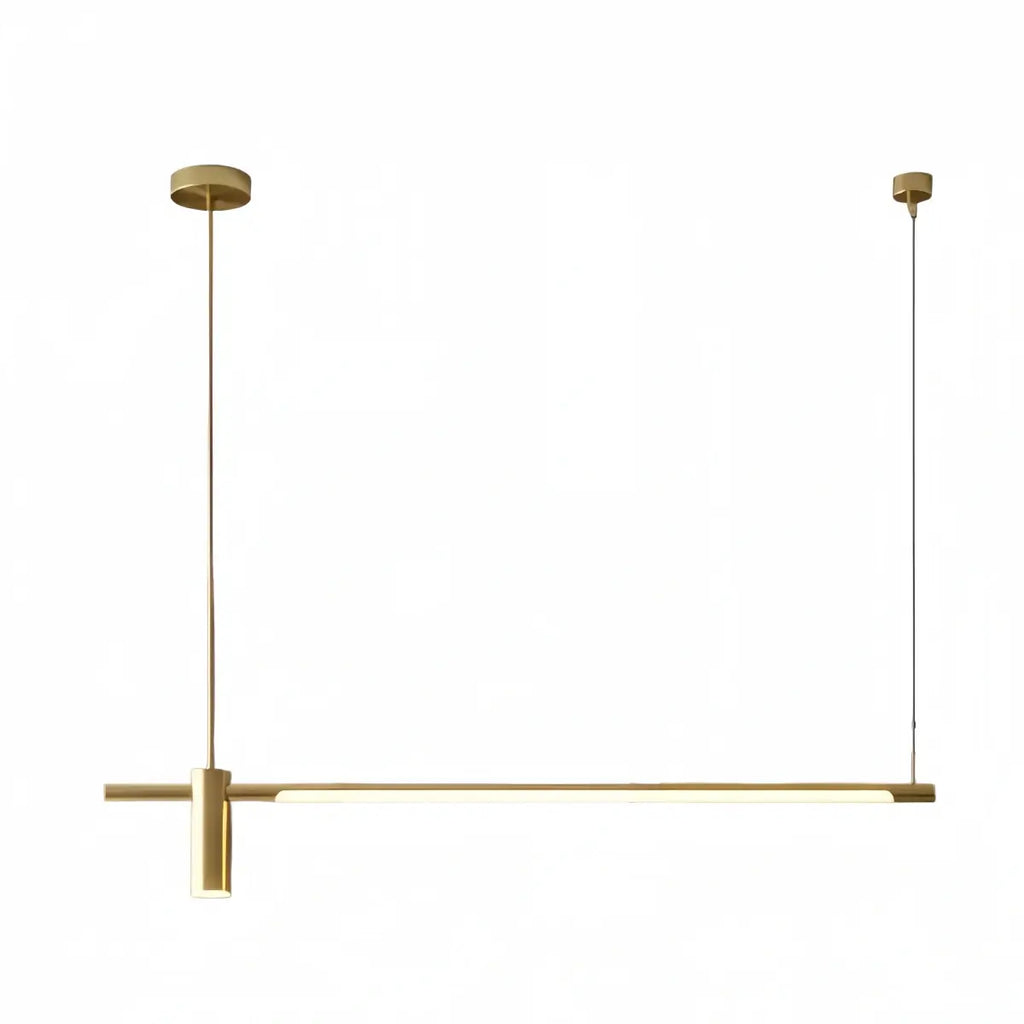 Modern Minimalist Pendant Light — Brass Gold for Dining Room - Flindria