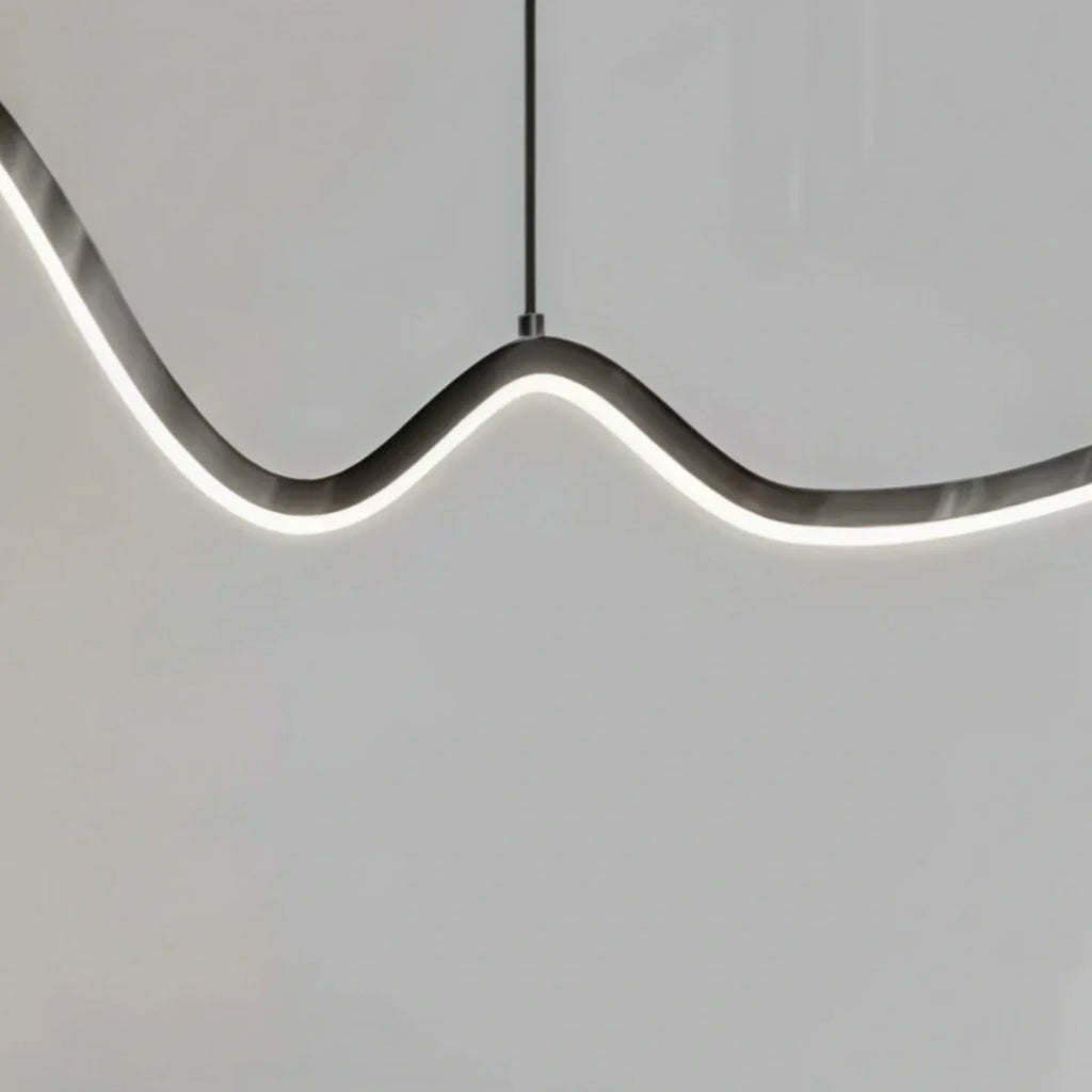 Modern Pendant Light — Iron & Aluminum Glossy Black for Dining Room - Flindria