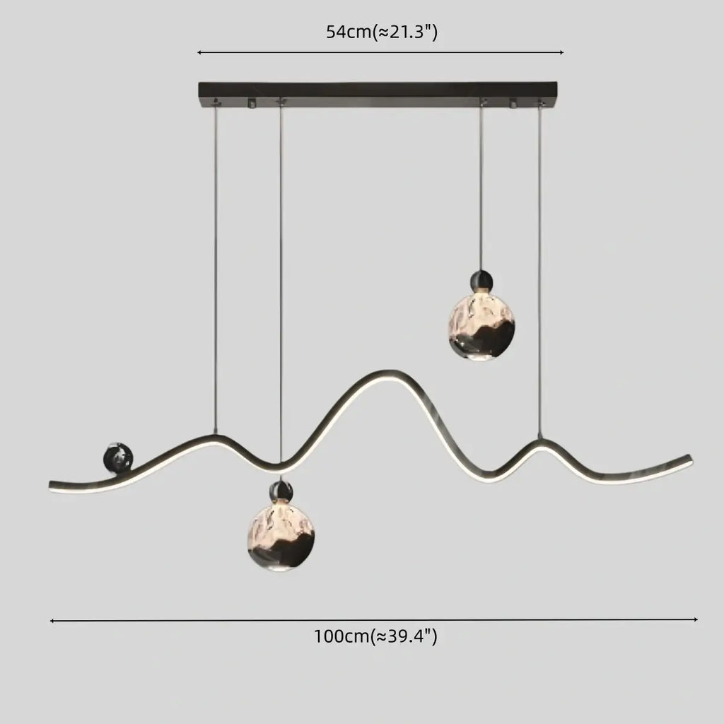 Modern Pendant Light — Iron & Aluminum Glossy Black for Dining Room - Flindria