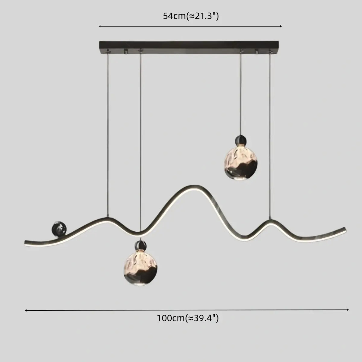 Modern Pendant Light — Iron & Aluminum Glossy Black for Dining Room - Flindria