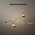 Modern Pendant Light — Iron & Aluminum Glossy Black for Dining Room - Flindria