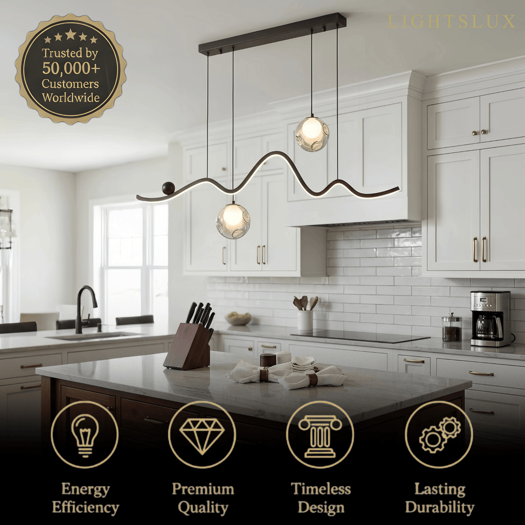 Modern Pendant Light — Iron & Aluminum Glossy Black for Dining Room - Flindria