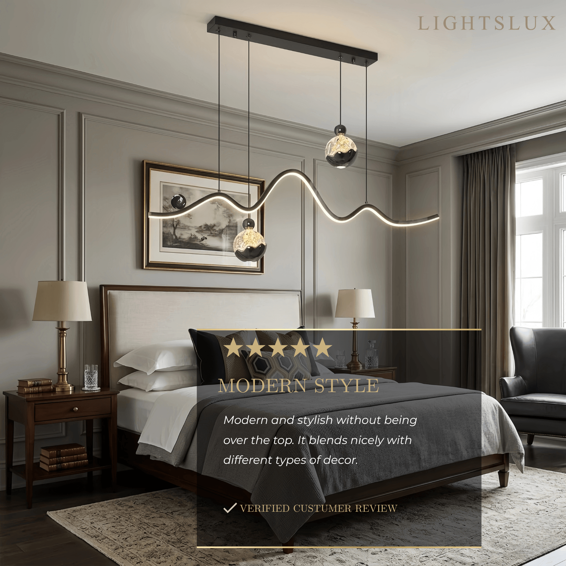 Modern Pendant Light — Iron & Aluminum Glossy Black for Dining Room - Flindria