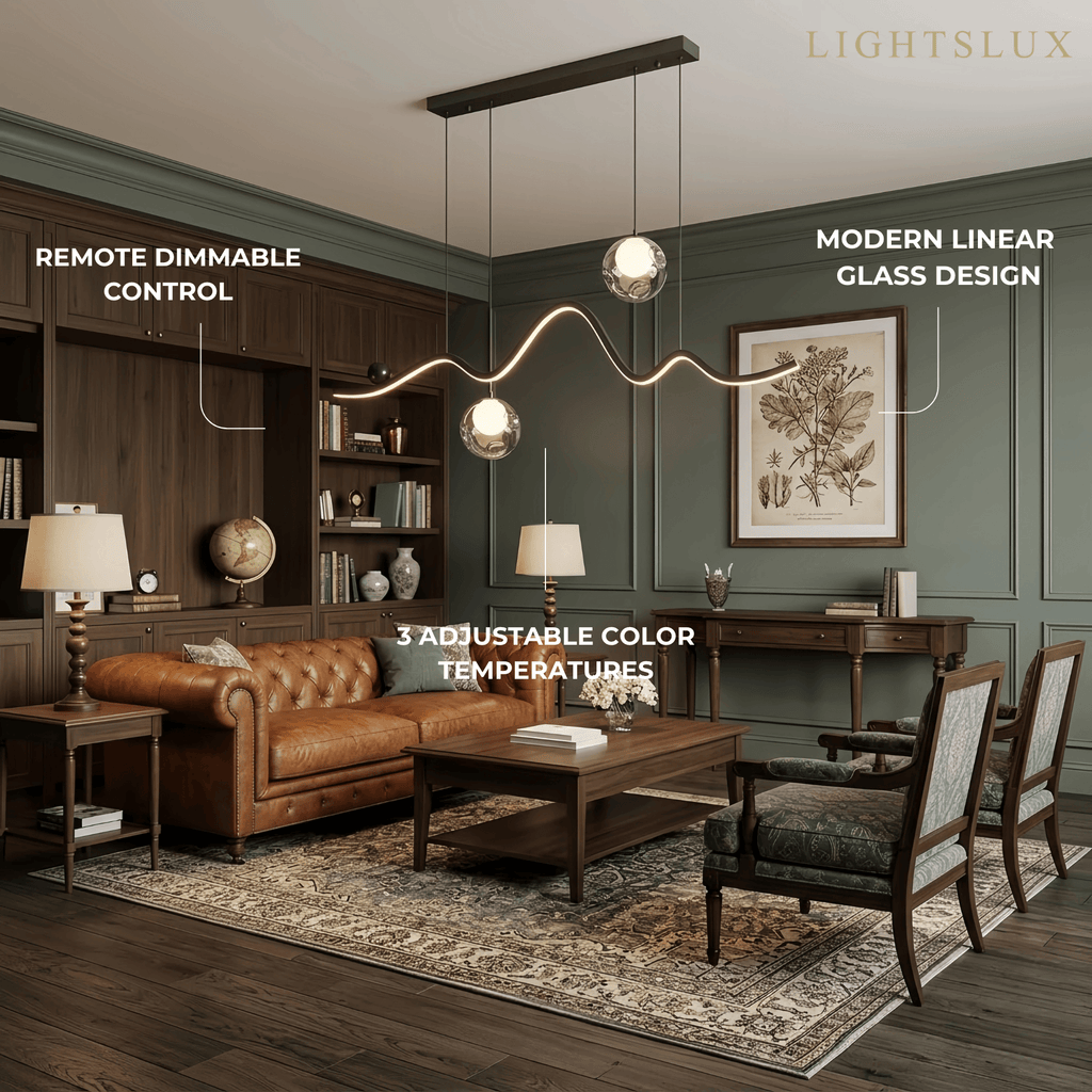 Modern Pendant Light — Iron & Aluminum Glossy Black for Dining Room - Flindria