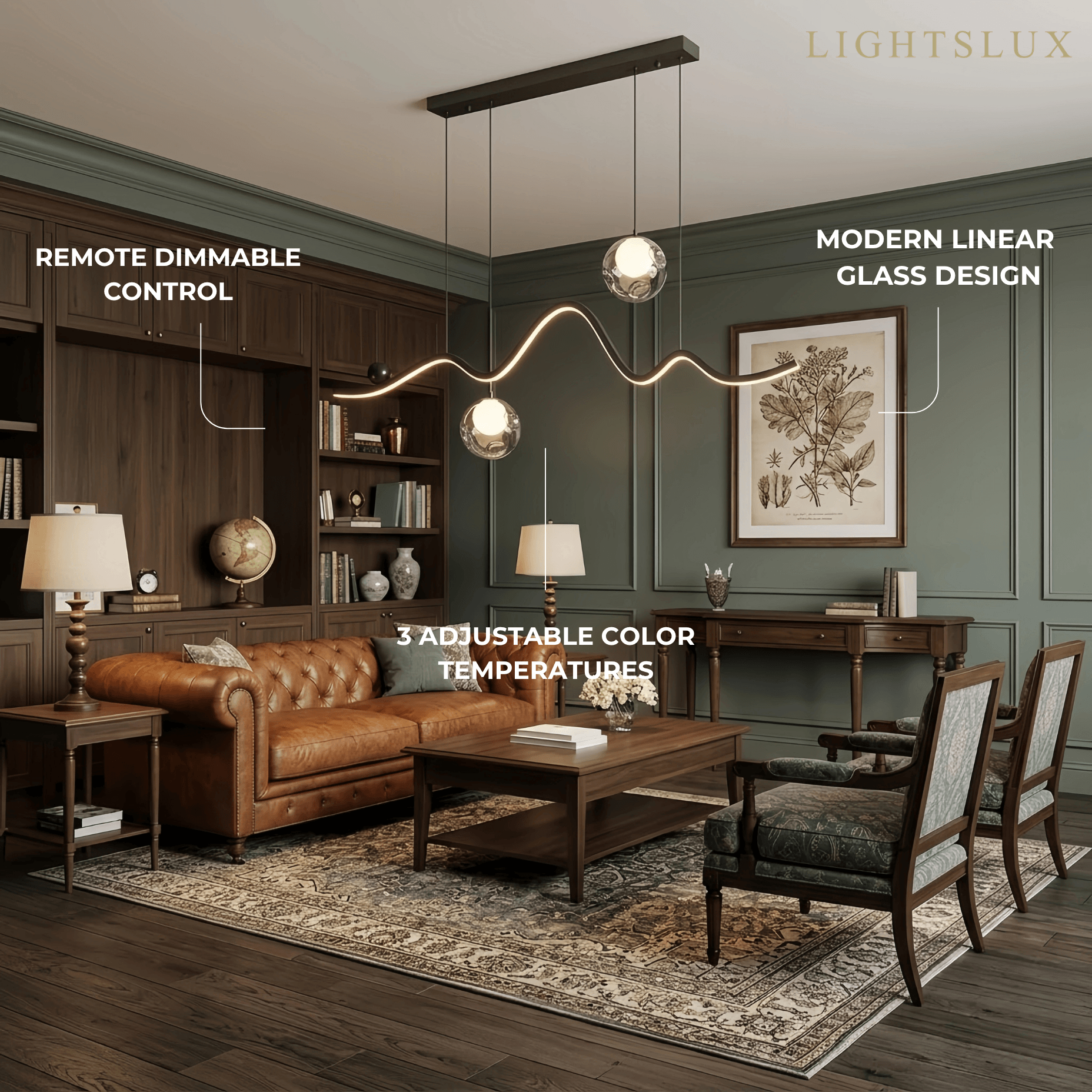 Modern Pendant Light — Iron & Aluminum Glossy Black for Dining Room - Flindria