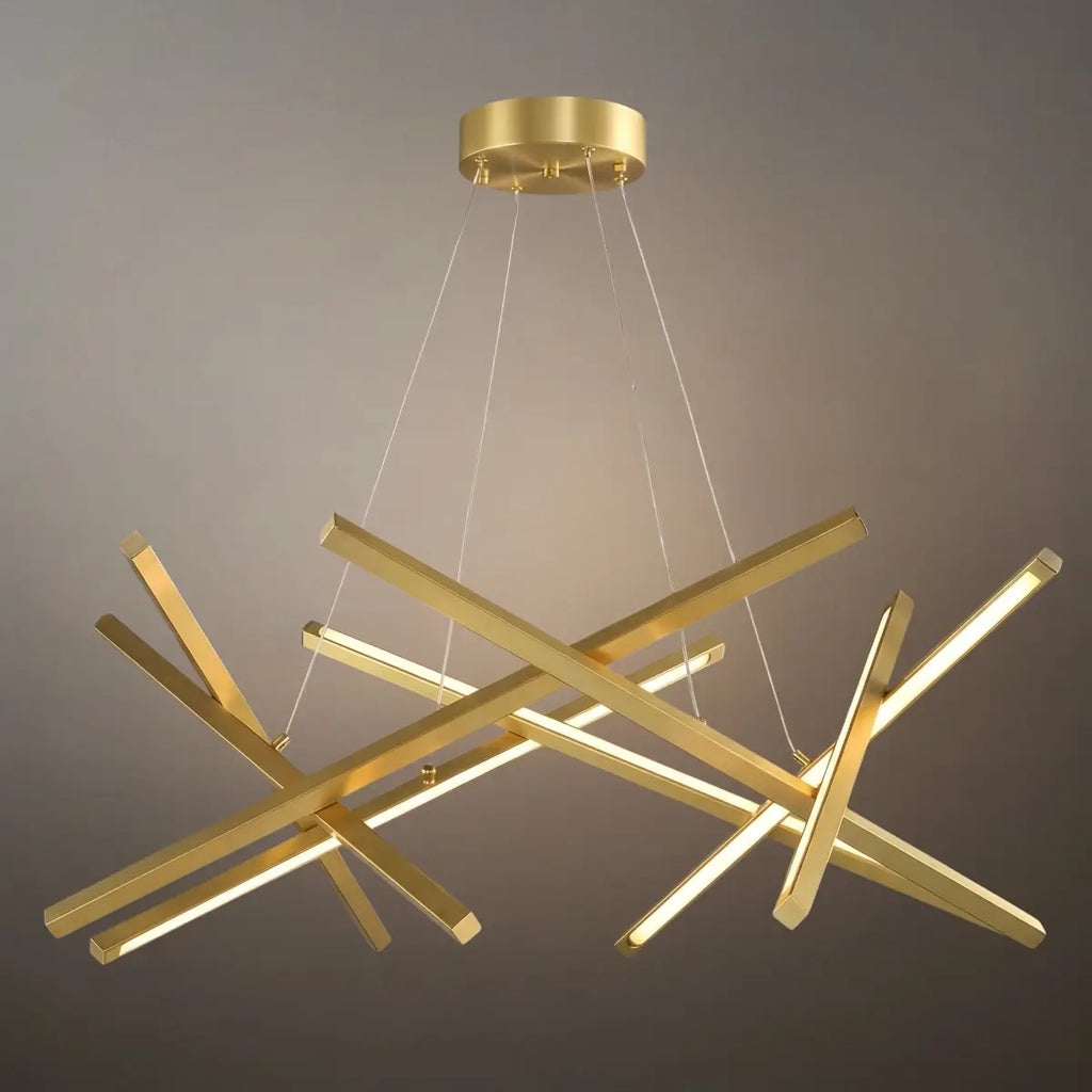 Lustre minimaliste — Fer et acrylique noir pour salle à manger - Flindria