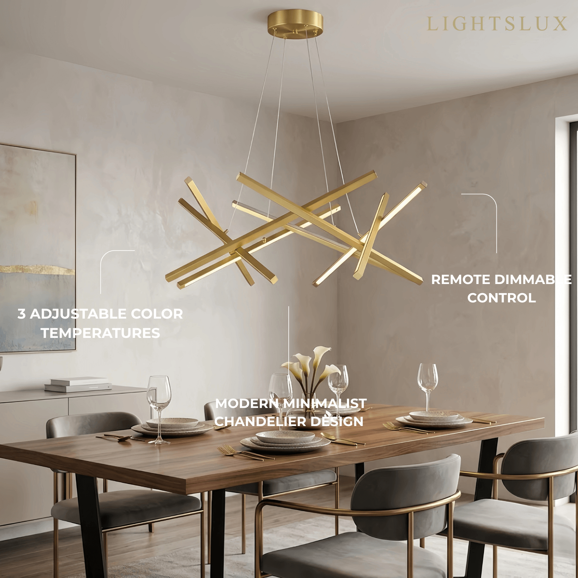 Lustre minimaliste — Fer et acrylique noir pour salle à manger - Flindria