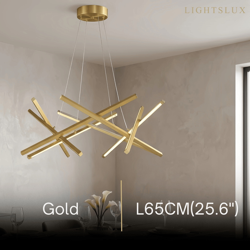 Lustre minimaliste — Fer et acrylique noir pour salle à manger - Flindria