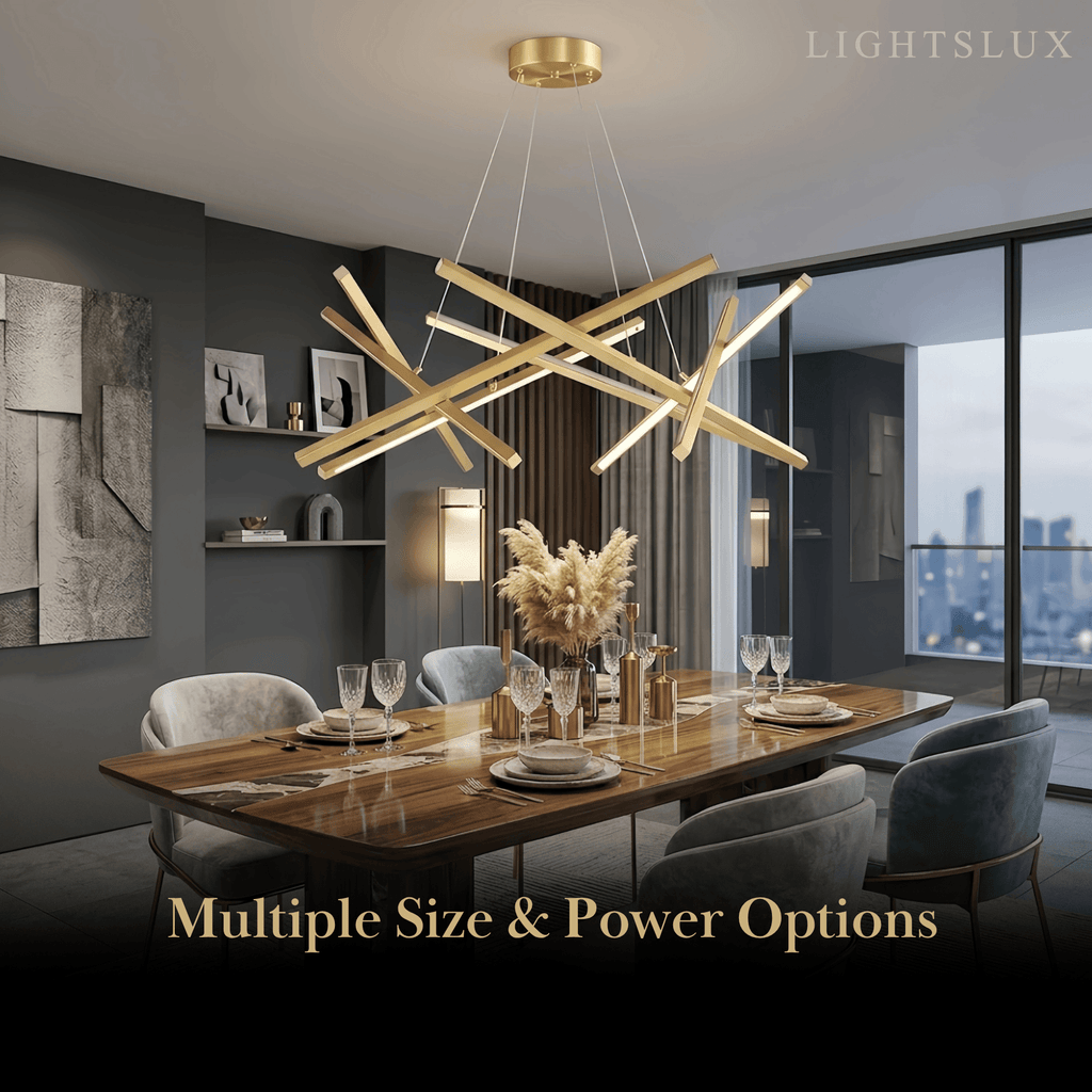 Lustre minimaliste — Fer et acrylique noir pour salle à manger - Flindria