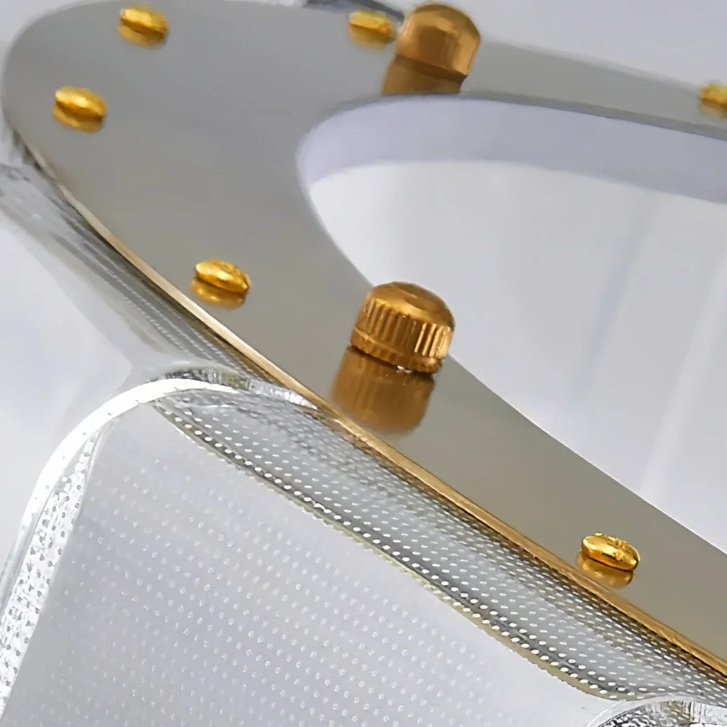 Lustre Circular Moderno – Anel Acrílico Dourado para Sala de Estar / Sala de Jantar - Flindria
