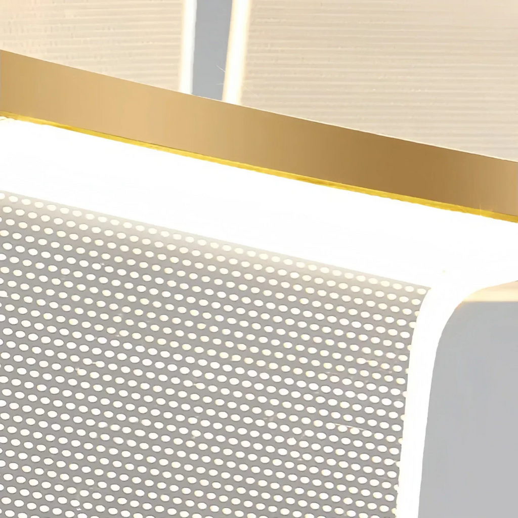 Lustre Circular Moderno – Anel Acrílico Dourado para Sala de Estar / Sala de Jantar - Flindria