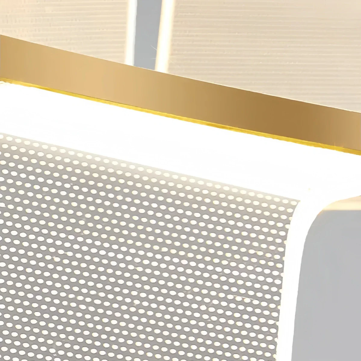 Lustre Circular Moderno – Anel Acrílico Dourado para Sala de Estar / Sala de Jantar - Flindria