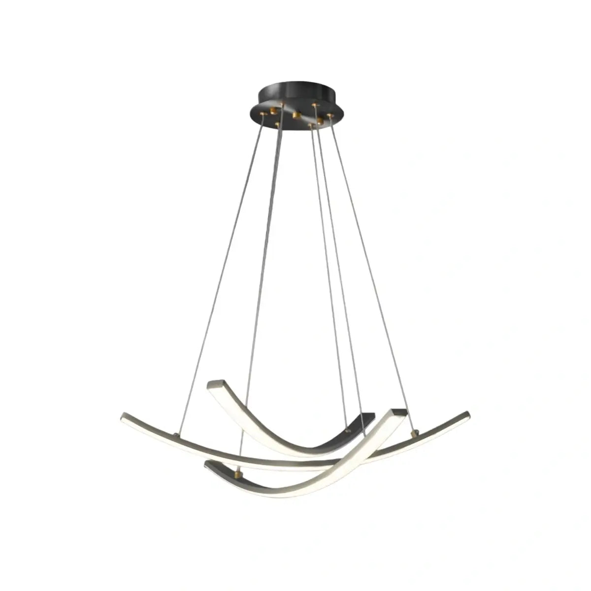 Modern Minimalist Chandelier — Brass Gold for Dining Room/Living Room - Flindria