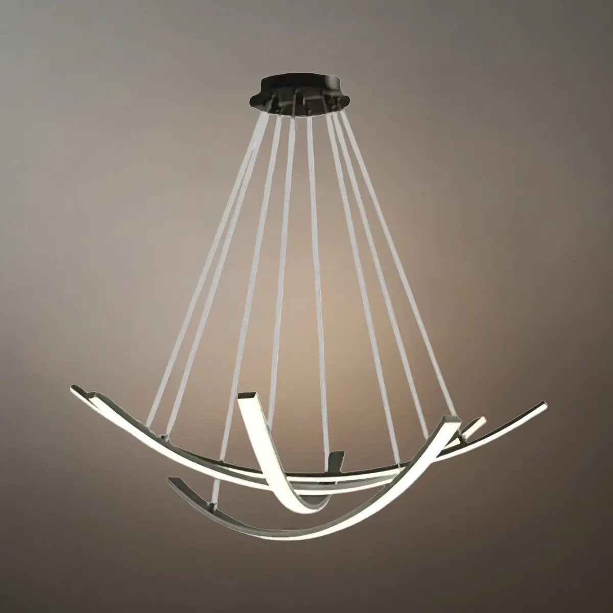 Modern Minimalist Chandelier — Brass Gold for Dining Room/Living Room - Flindria