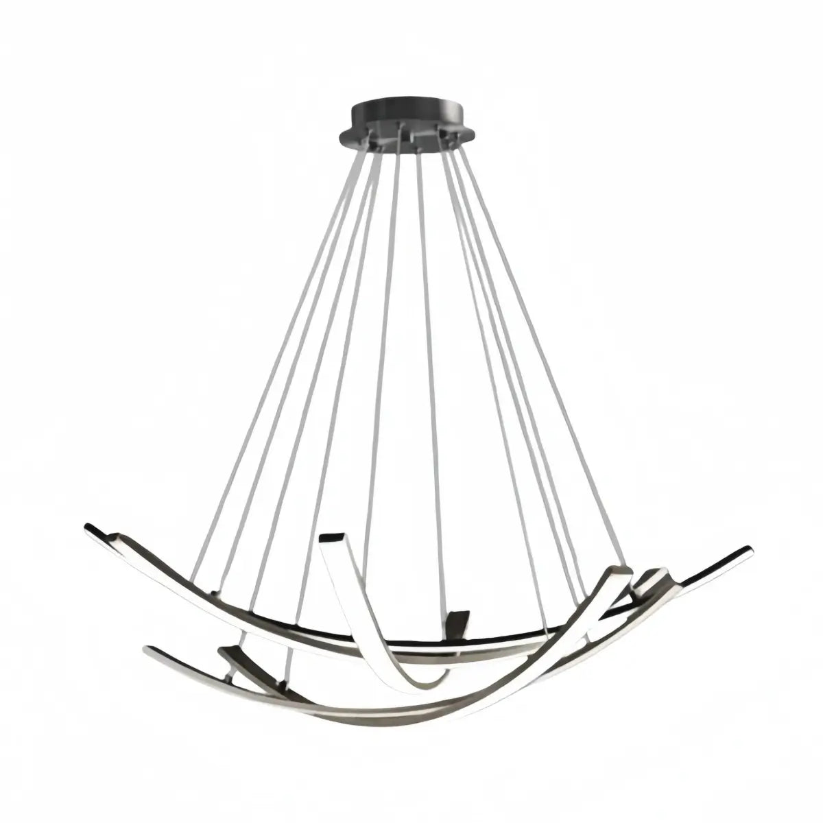 Modern Minimalist Chandelier — Brass Gold for Dining Room/Living Room - Flindria