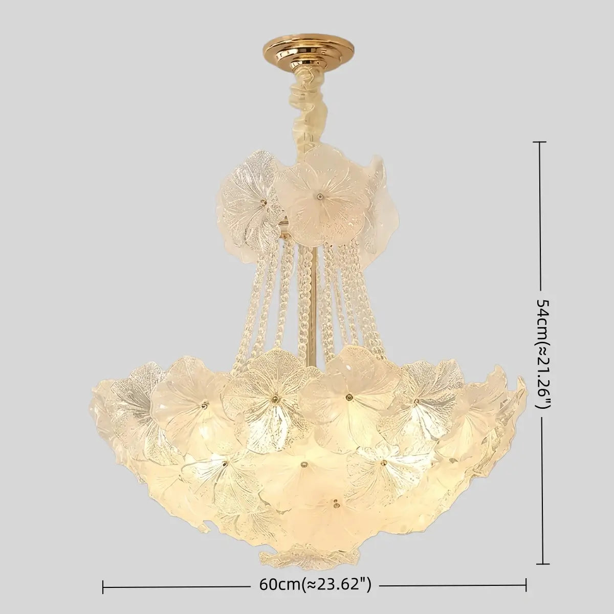 Lámpara de araña de cristal elegante -- Hierro y vidrio para comedor y sala de estar - Flindria