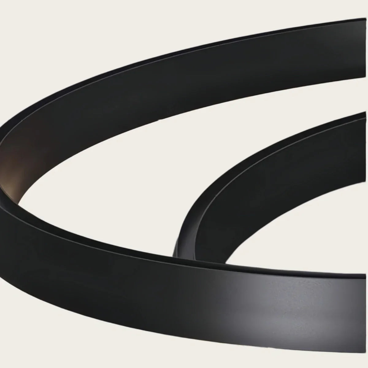 Modern Multi-Ring Chandelier – C-Shape Black Aluminum for Living Room / Dining Room - Flindria