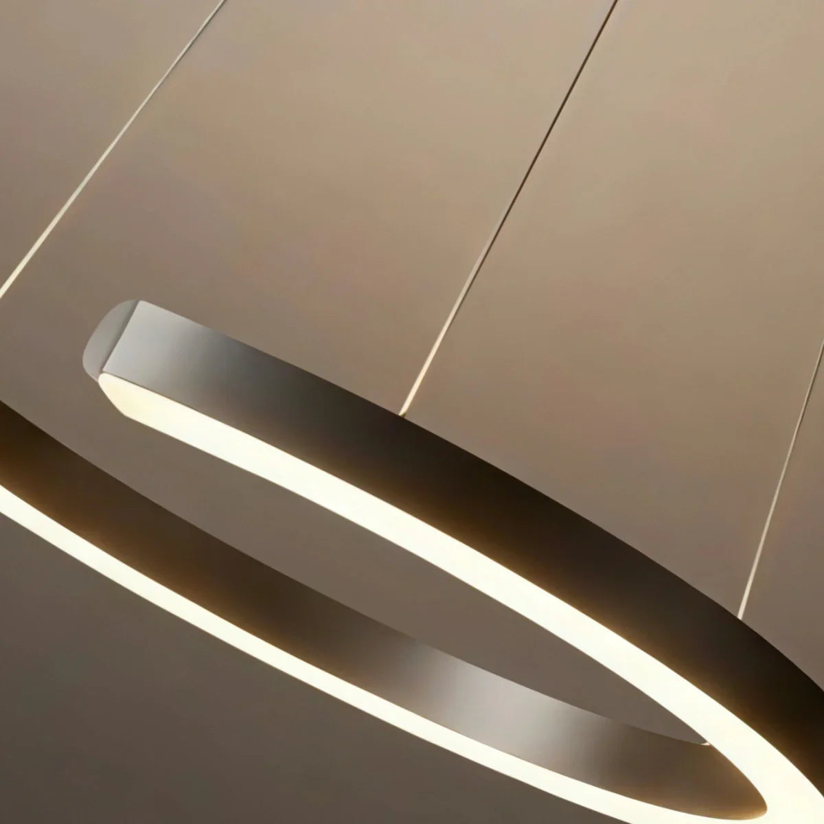 Modern Multi-Ring Chandelier – C-Shape Black Aluminum for Living Room / Dining Room - Flindria