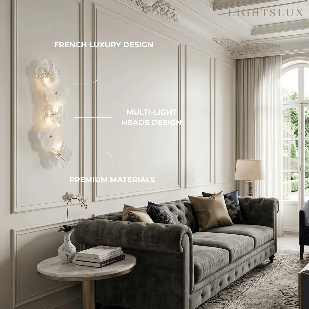 Modern Wall Lamp -- Carbon Steel & Glass White for Bedroom Living Room - Flindria