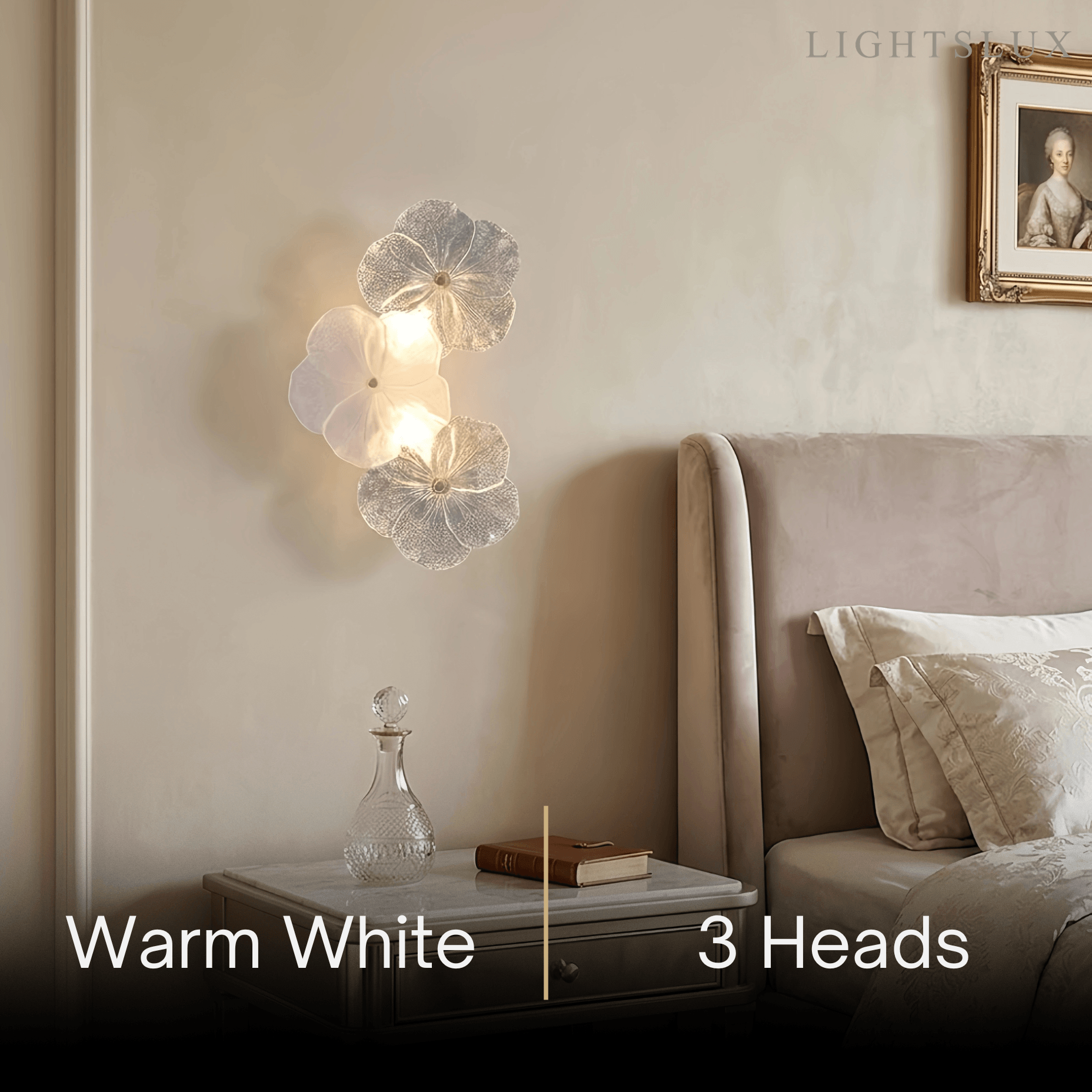 Modern Wall Lamp -- Carbon Steel & Glass White for Bedroom Living Room - Flindria
