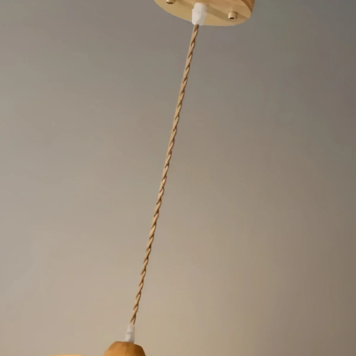 Japandi Wood Pendant Light -- Natural Wood Finish for Dining Room - Flindria