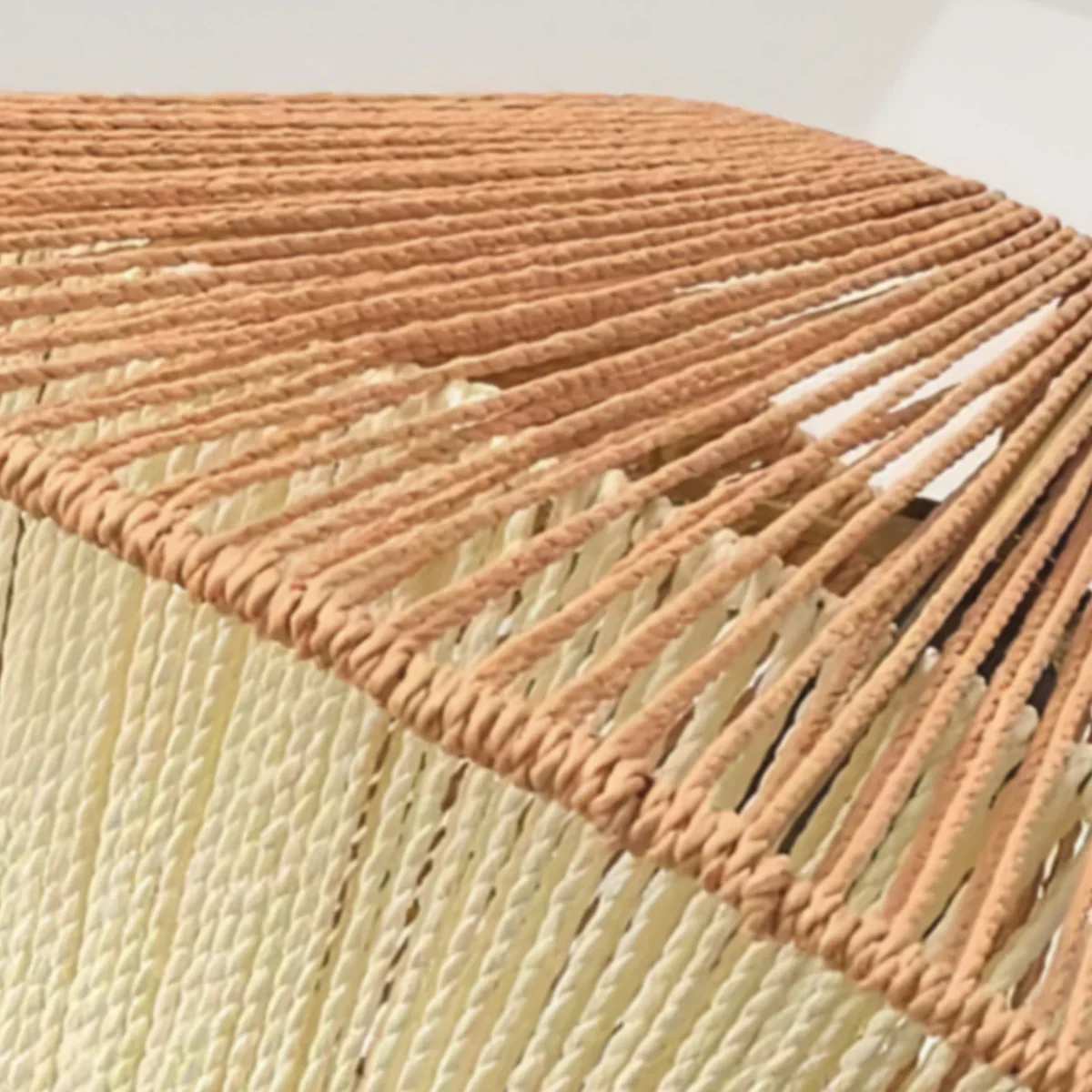 Natural Hemp Rope Pendant Light --  Linen+Beige/Red Color for Dining Room - Flindria